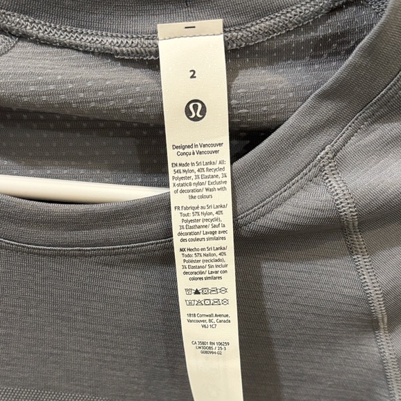 NWT Lululemon Solar Grey Long Sleeve Top - Picture 4 of 5
